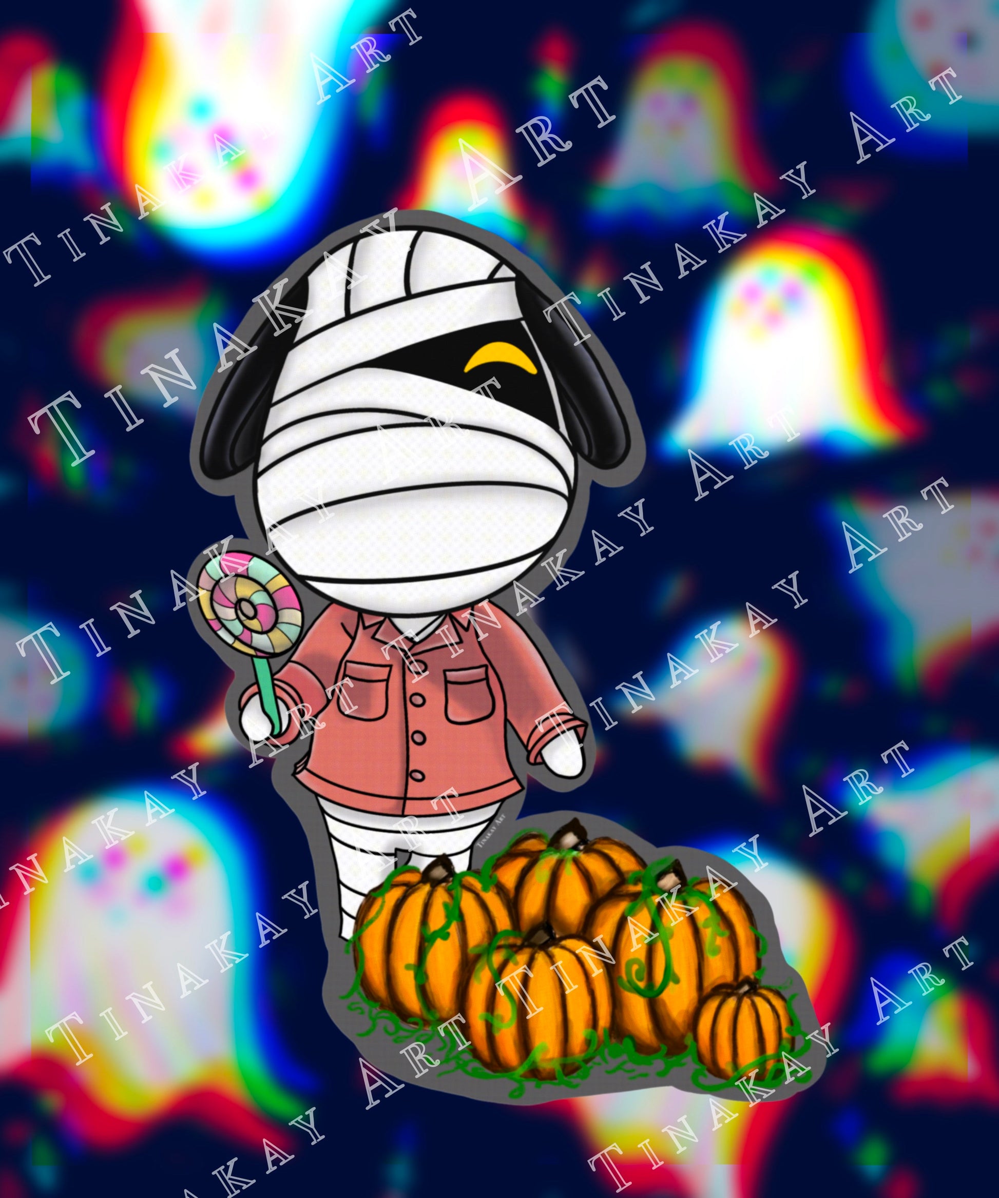 Lucky’s Pumpkin Patch Sticker Animal Crossing New Horizons - TinakayCreations