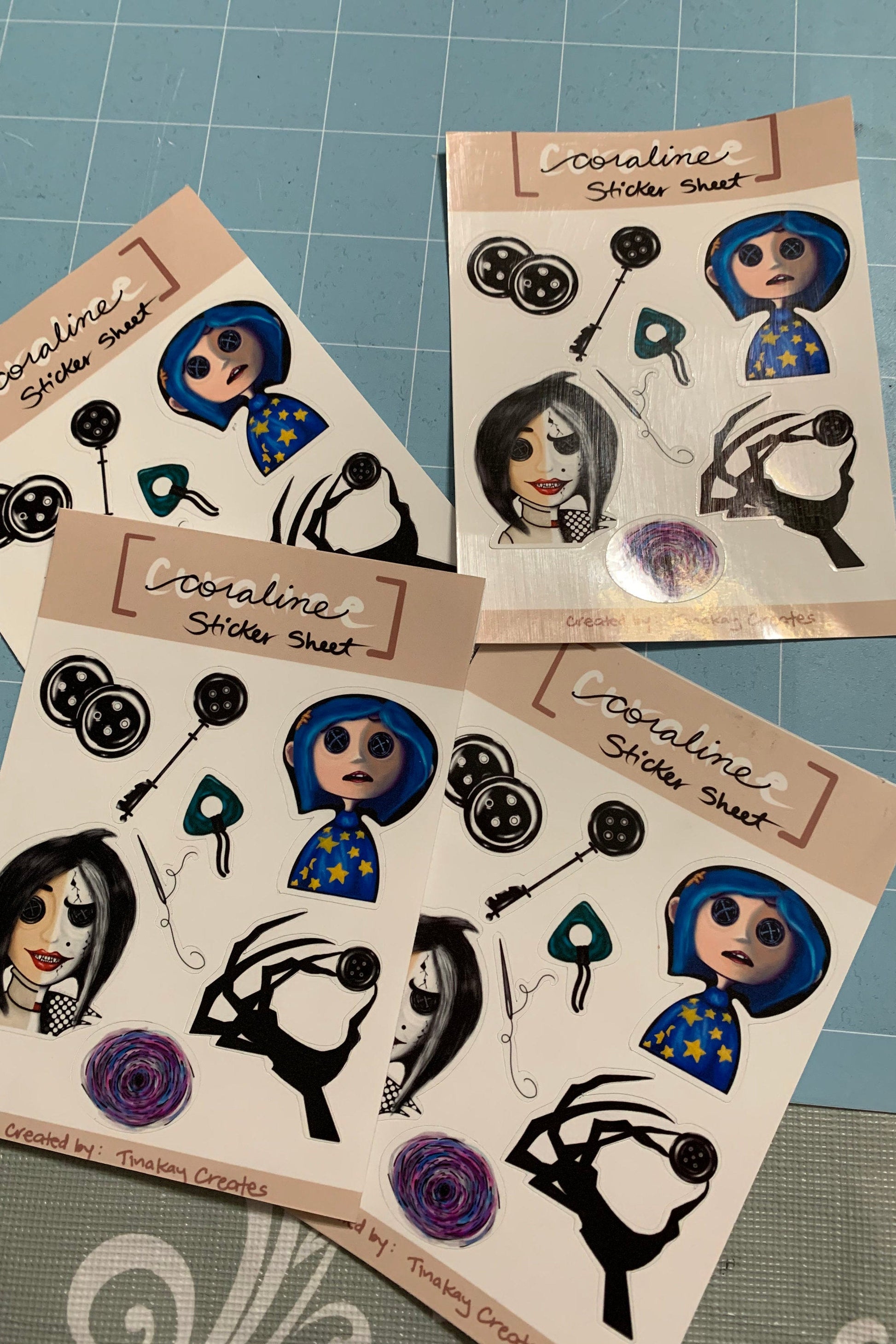 Coraline Other Mother Sticker Sheet Set of 8 - TinakayCreations