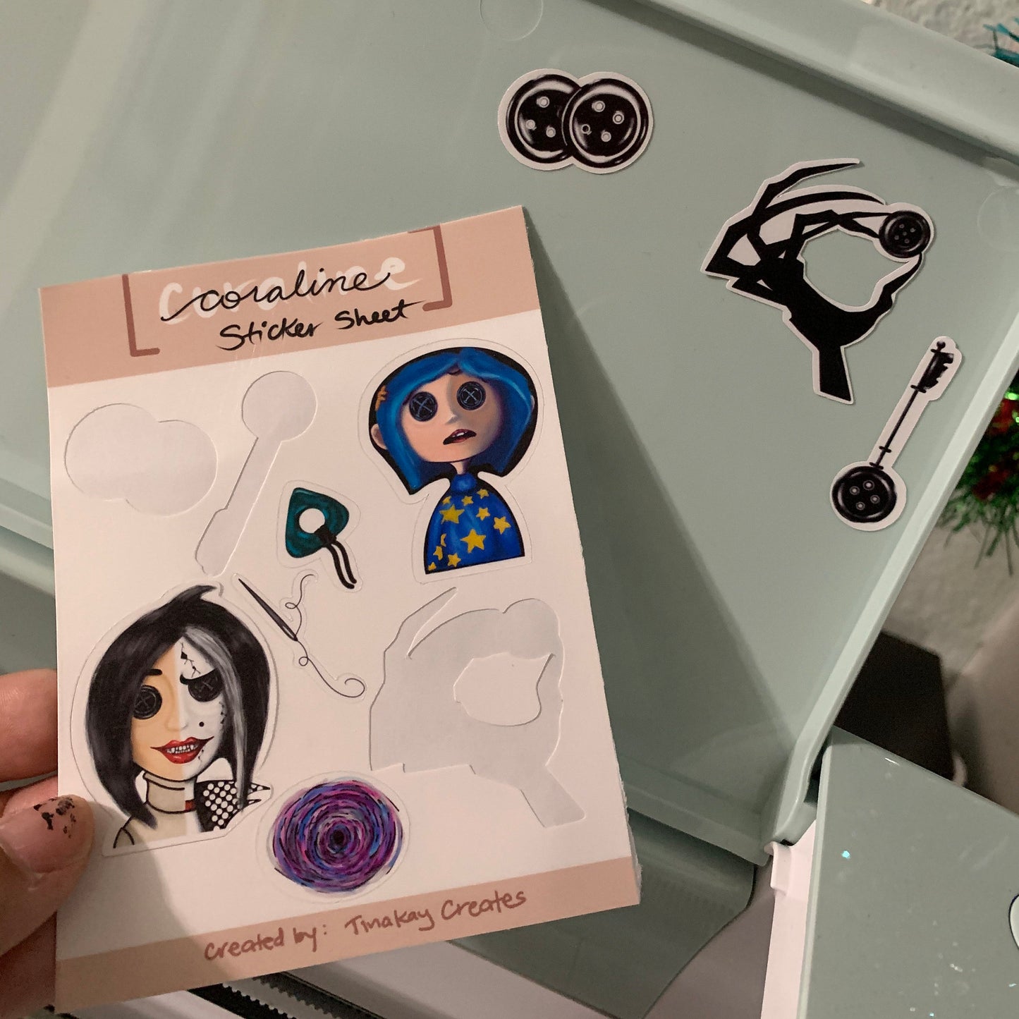 Coraline Other Mother Sticker Sheet Set of 8 - TinakayCreations