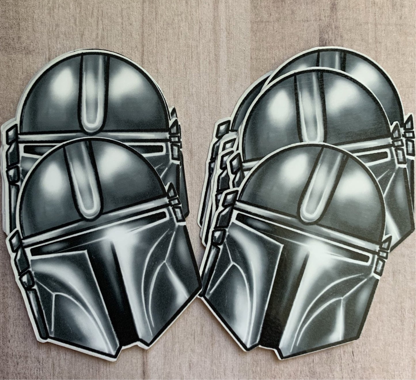 Mandalorian Din Djarin Helmet Matte Sticker - TinakayCreations