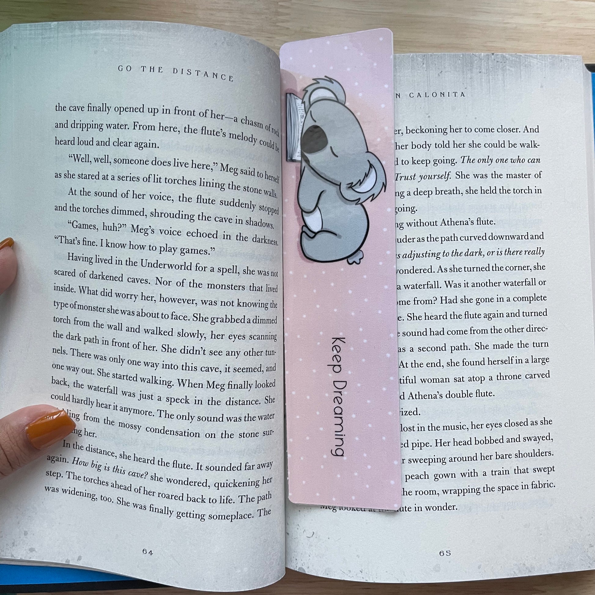Keep Dreaming Inspiration Adorable Cute Sleeping Koala Bear Studying Laminated Bookmark - TinakayCreations